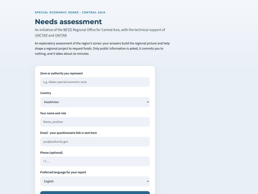 Counterpart intake page