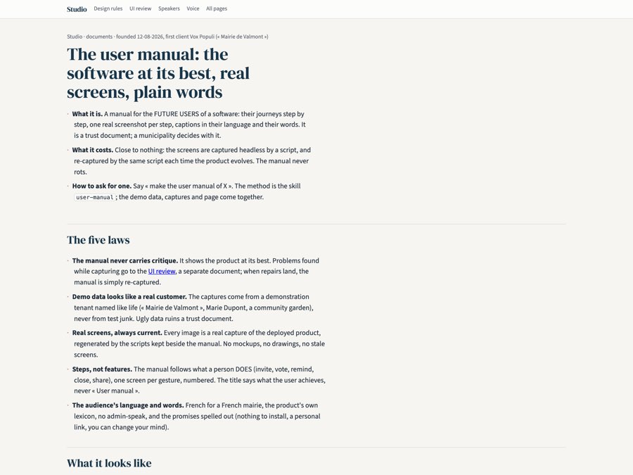 User manual