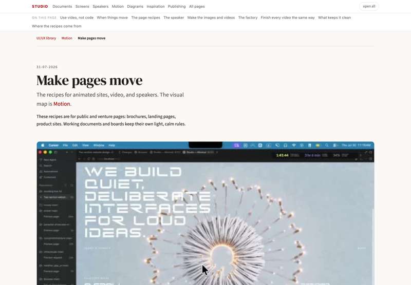 Top of the motion rules page