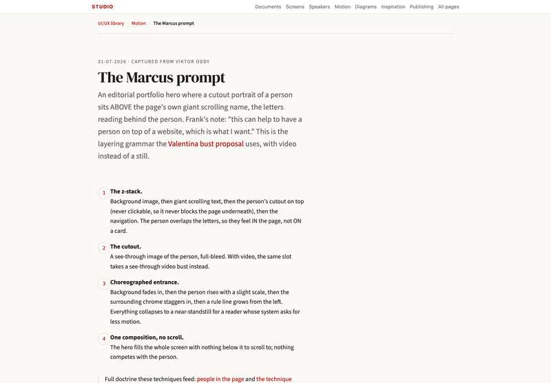 Top of the person-on-top layering and entrance timing page