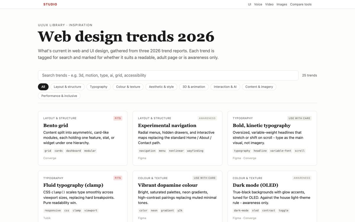 Web design trends 2026
