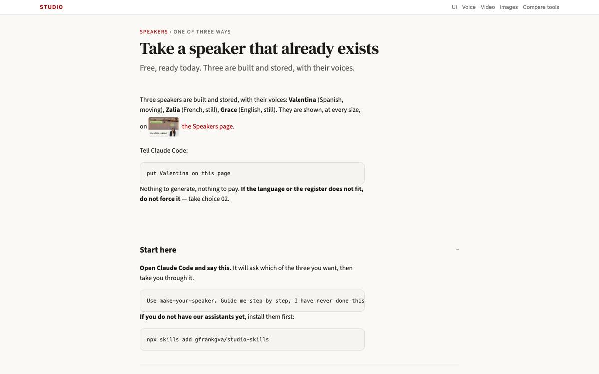 Take a speaker that exists