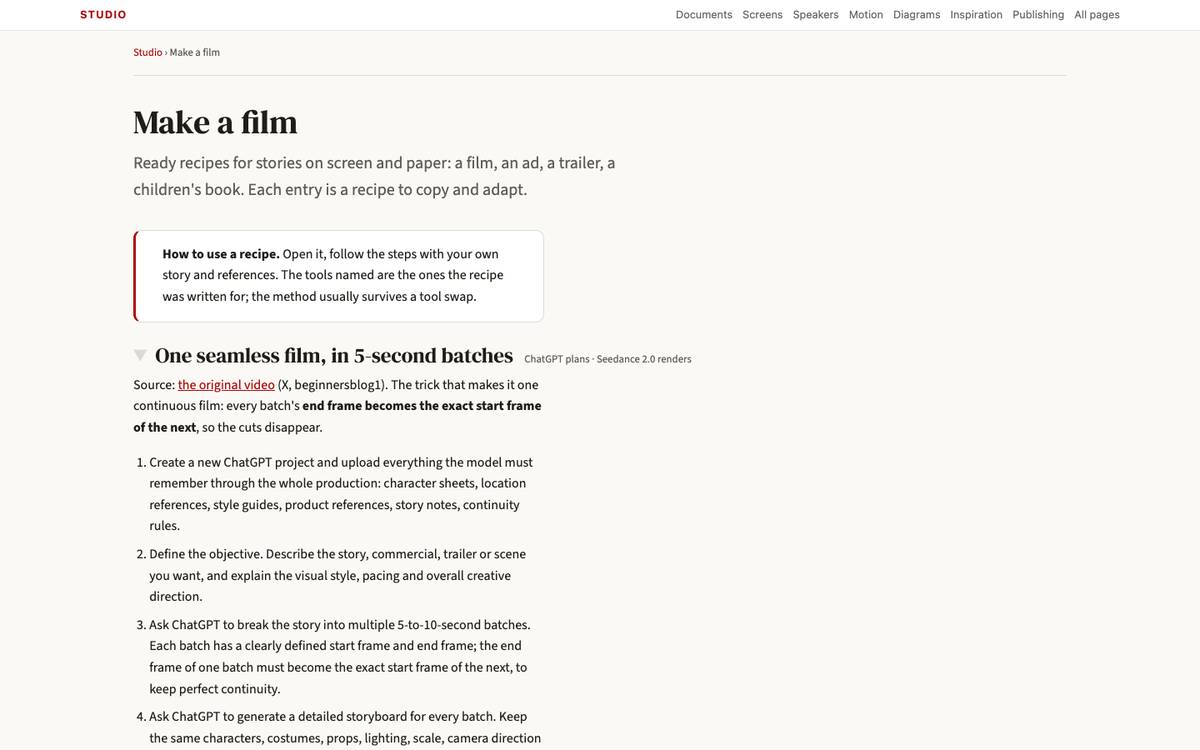 Make a film