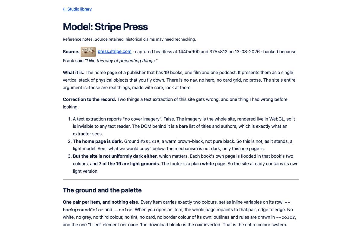 Model: Stripe Press