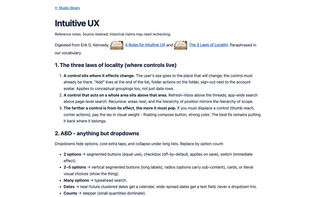 Intuitive UX