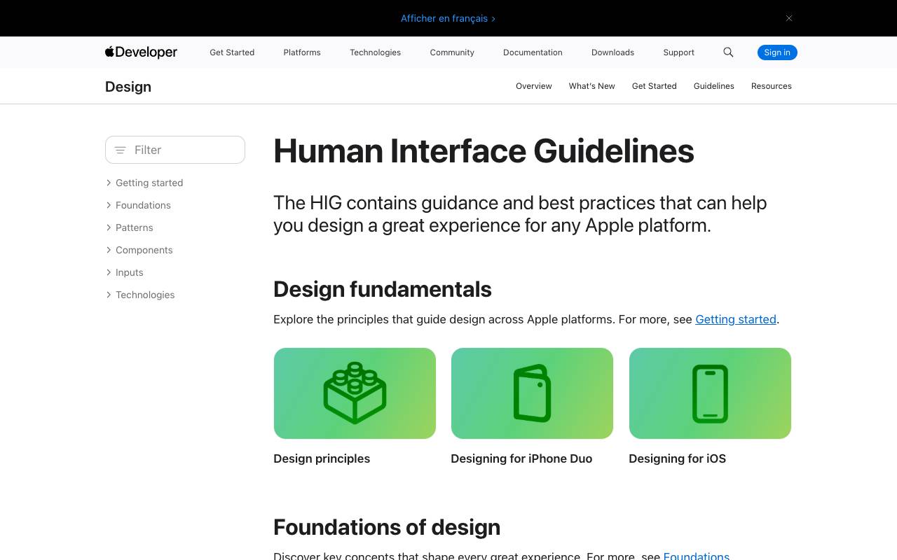Apple guidelines