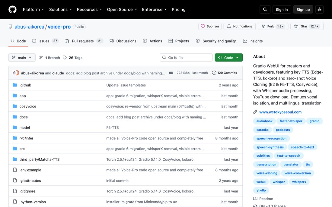 voice-pro on GitHub