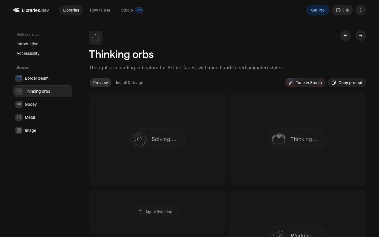 thinking orbs