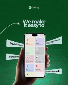 Phone with angled ribbons naming what the app makes easy