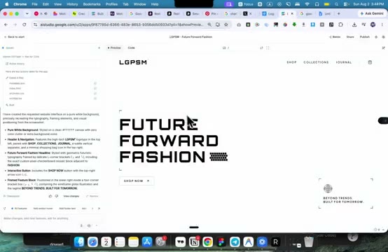 AI Studio codes the page FROM the approved design image