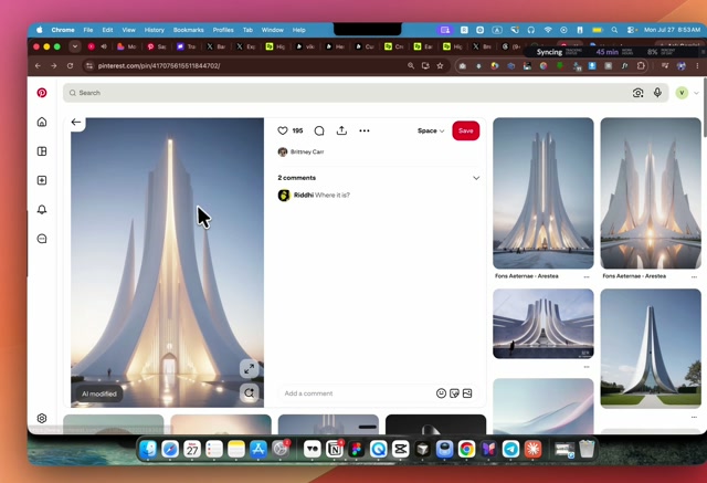 The style reference: ONE chosen Pinterest pin rules every image of the page